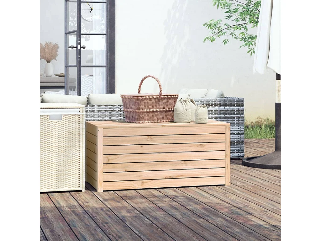 Contenitore Giardino 101x50,5x46,5 cm Legno Massello di Pino