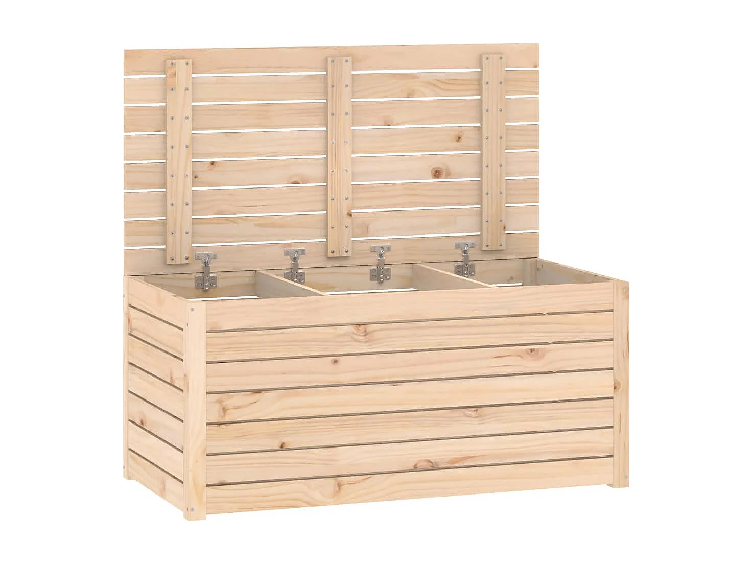 Contenitore Giardino 101x50,5x46,5 cm Legno Massello di Pino
