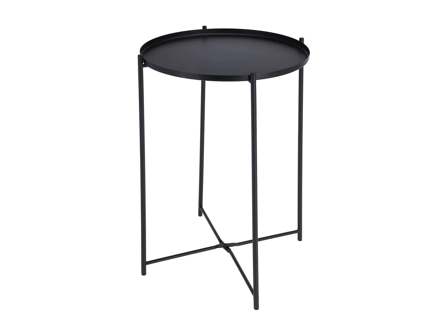Table d'appoint ronde 35x47 cm noir