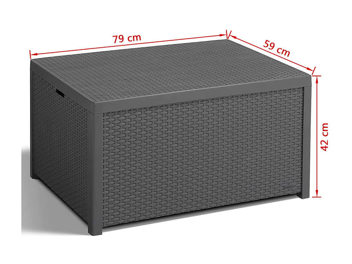 Table de rangement Arica Graphite 221044