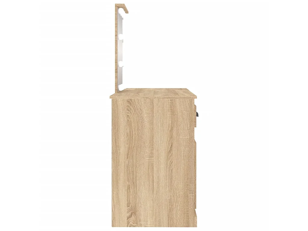 Coiffeuse avec LED chêne sonoma 130x50x132,5 cm