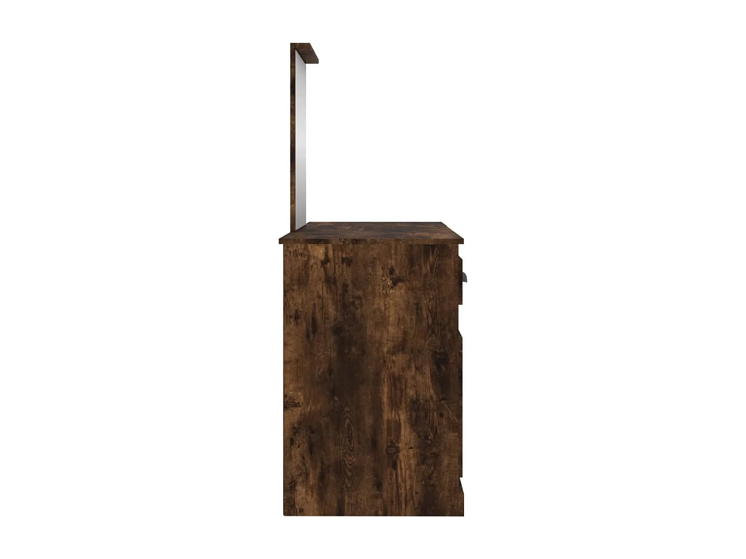 Coiffeuse avec miroir chêne fumé 130x50x132,5 cm