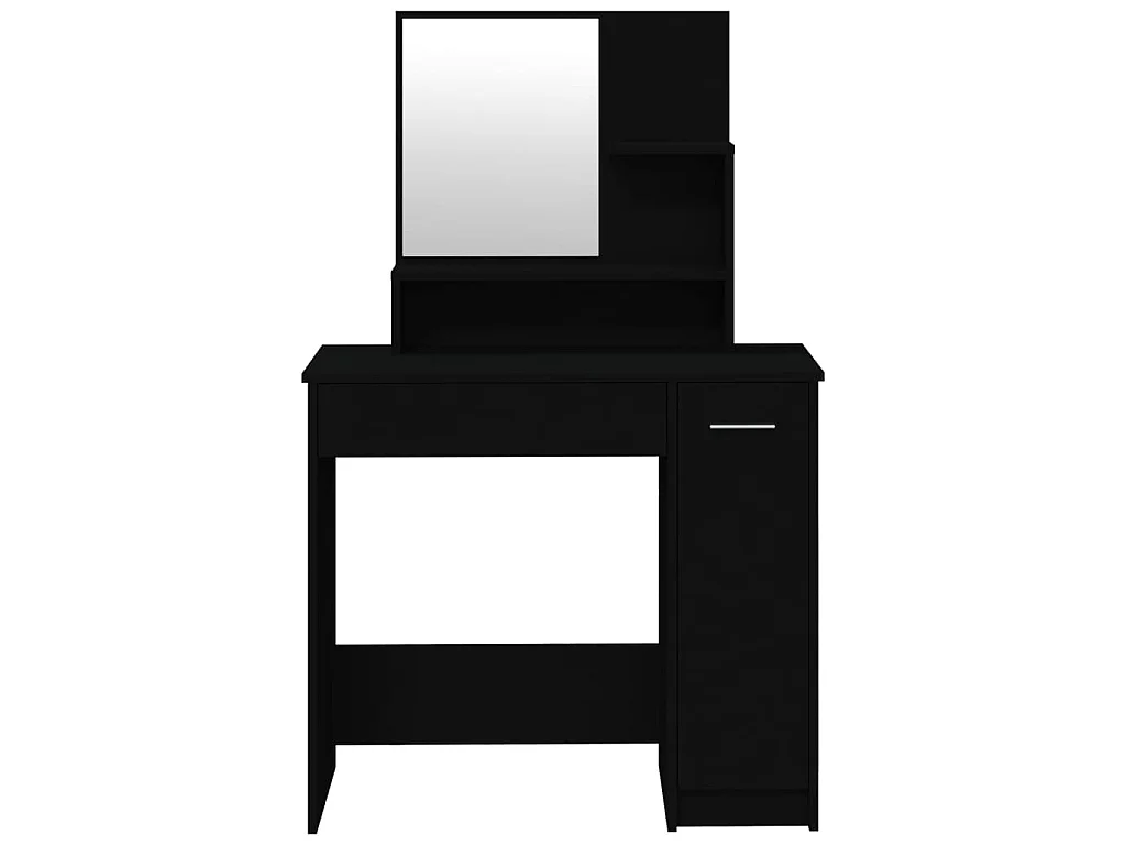 Juego de muebles de tocador negro 86,5x35x136 cm