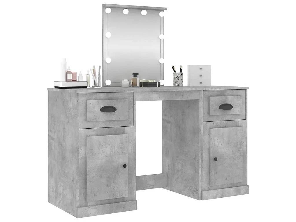 Kaptafel met LED-verlichting 130x50x132,5 cm betongrijs