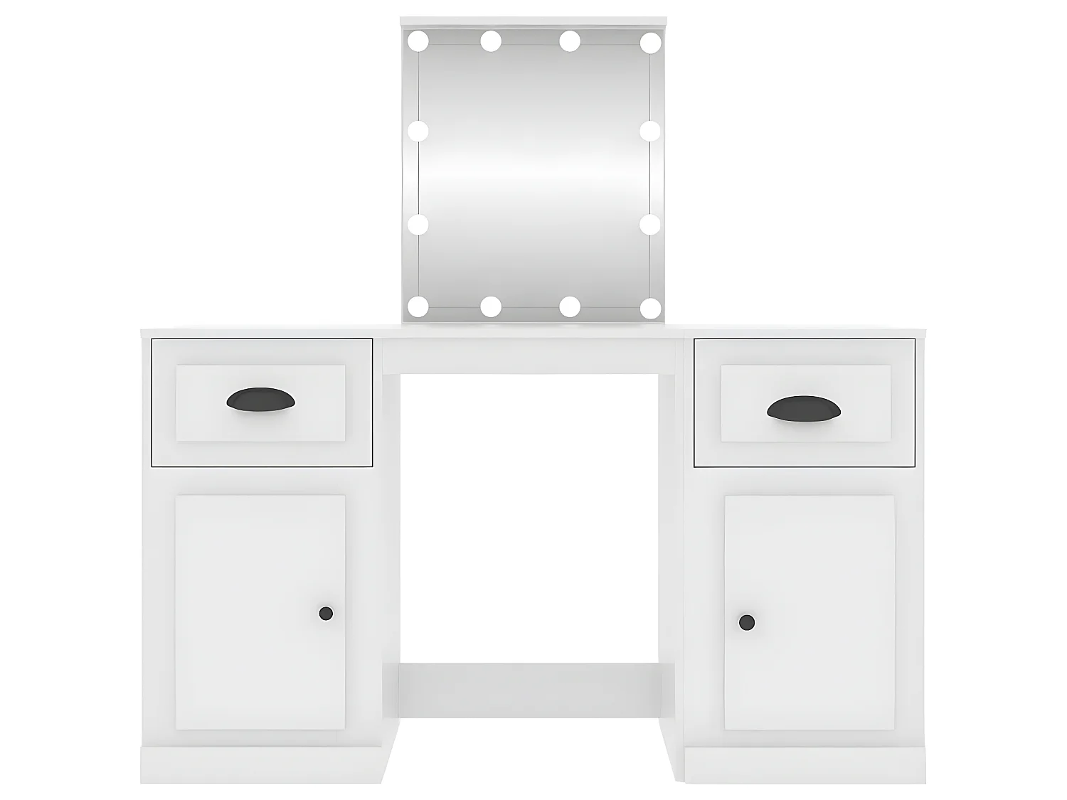 Coiffeuse avec LED blanc 130x50x132,5 cm