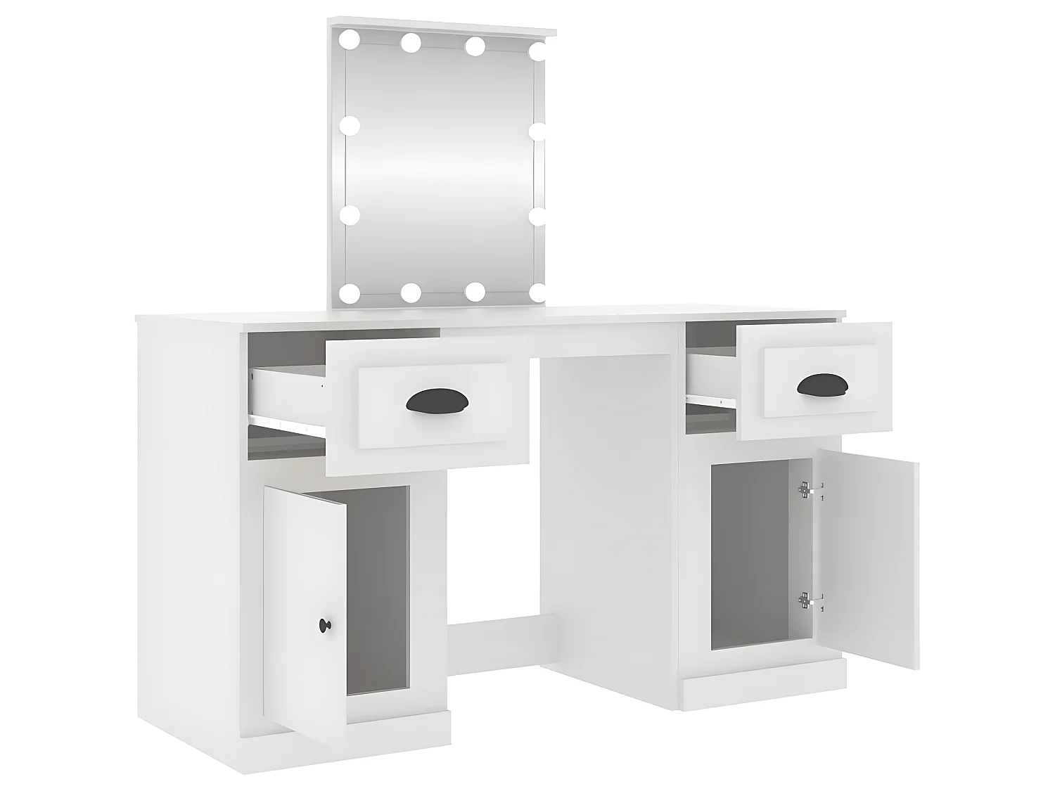 Coiffeuse avec LED blanc 130x50x132,5 cm