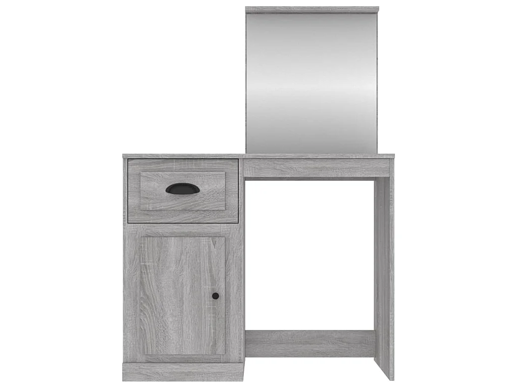 Schminktisch mit Spiegel Grau Sonoma 90x50x132,5 cm