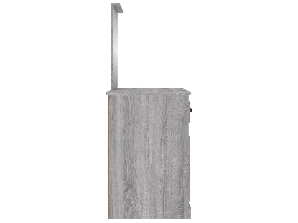Schminktisch mit Spiegel Grau Sonoma 90x50x132,5 cm