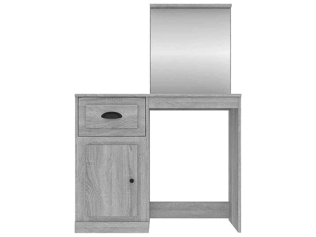 Toeletta Specchio Grigio Sonoma 90x50x132,5cm Legno Multistrato