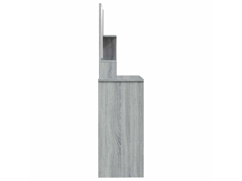 Kaptafel met spiegel 86,5x35x136 cm grijs sonoma eikenkleurig