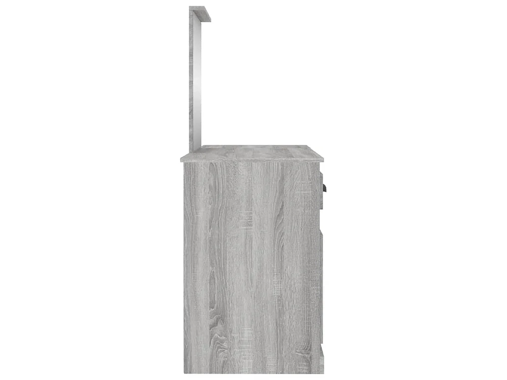 Coiffeuse avec miroir sonoma gris 130x50x132,5 cm