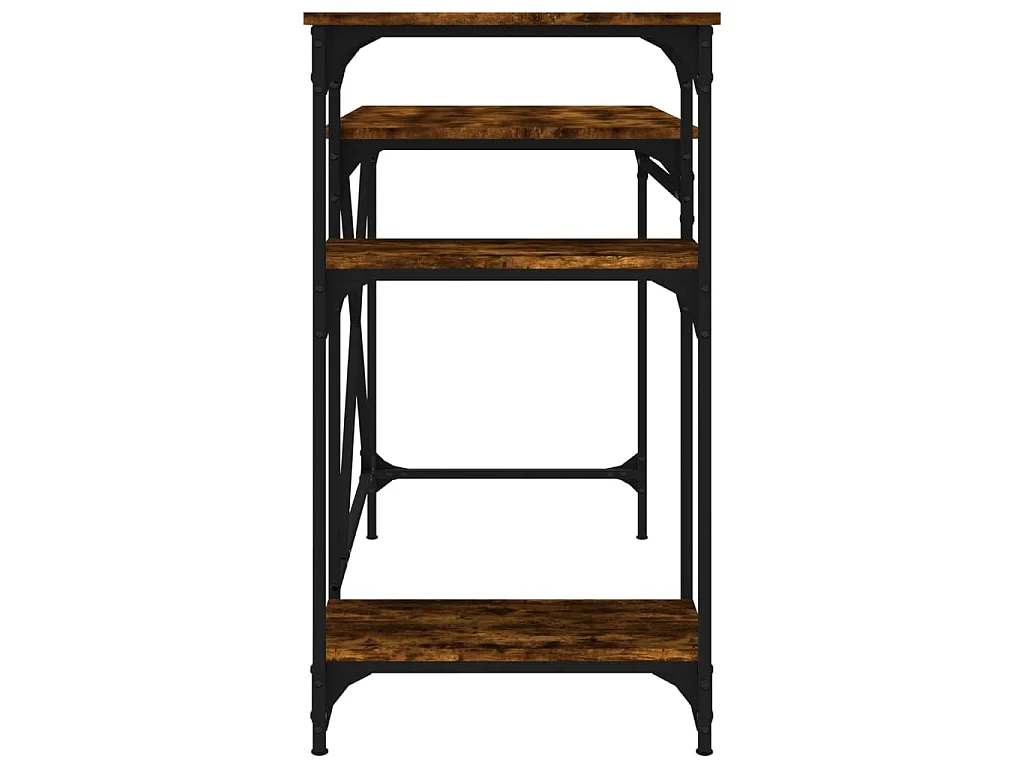 Schreibtisch mit Regal Räuchereiche 105x50x90 cm Holzwerkstoff