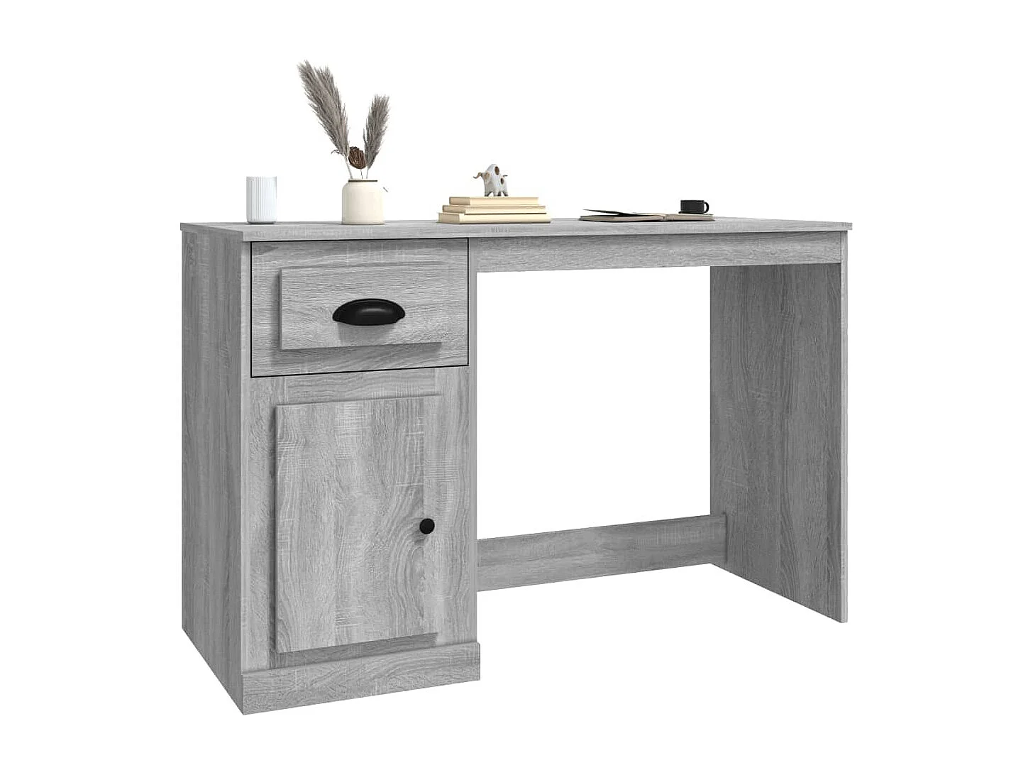 Bureau avec tiroir sonoma gris 115x50x75 cm bois d'ingénierie