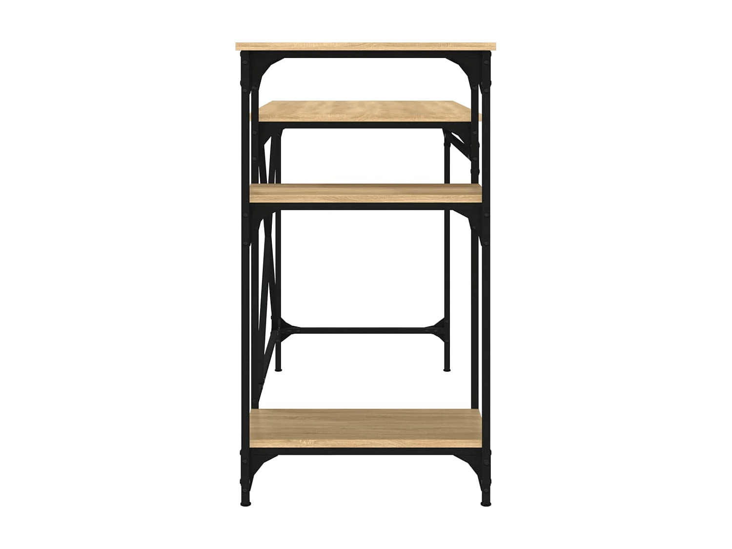 Bureau schappen 105x50x90 bewerkt hout en ijzer sonoma eiken