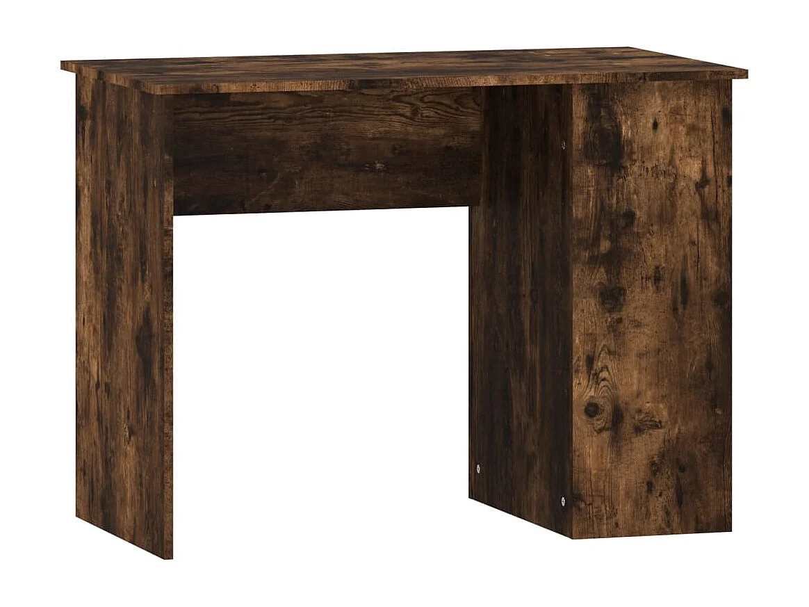 Escritorio de madera contrachapada roble ahumado 100x55x75 cm