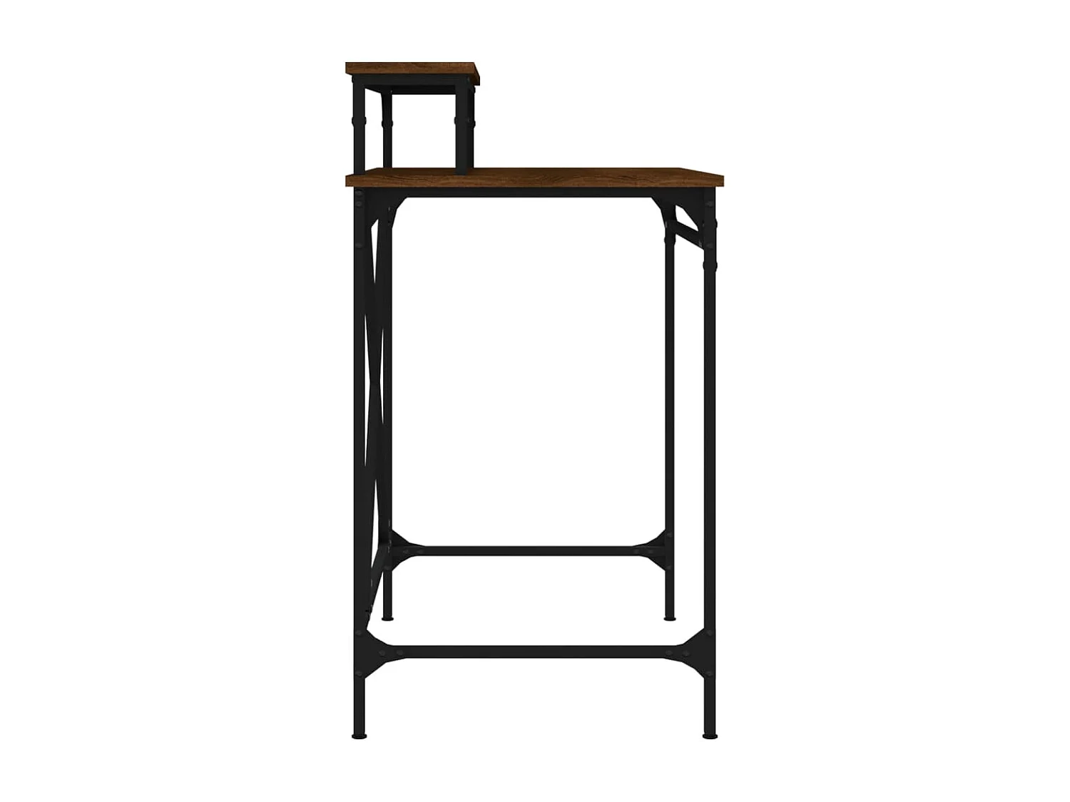 Secretária 80x50x90cm derivados madeira/ferro carvalho castanho