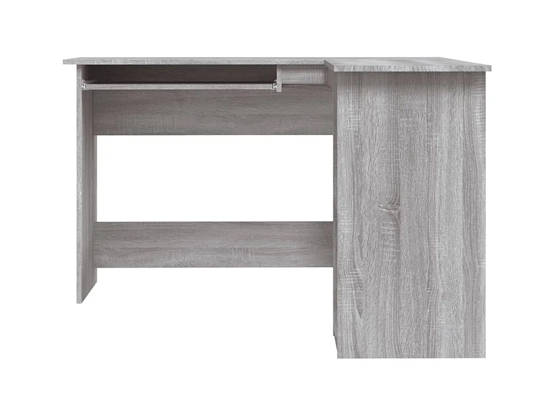Bureau d'angle sonoma gris 120x140x75 cm bois d'ingénierie