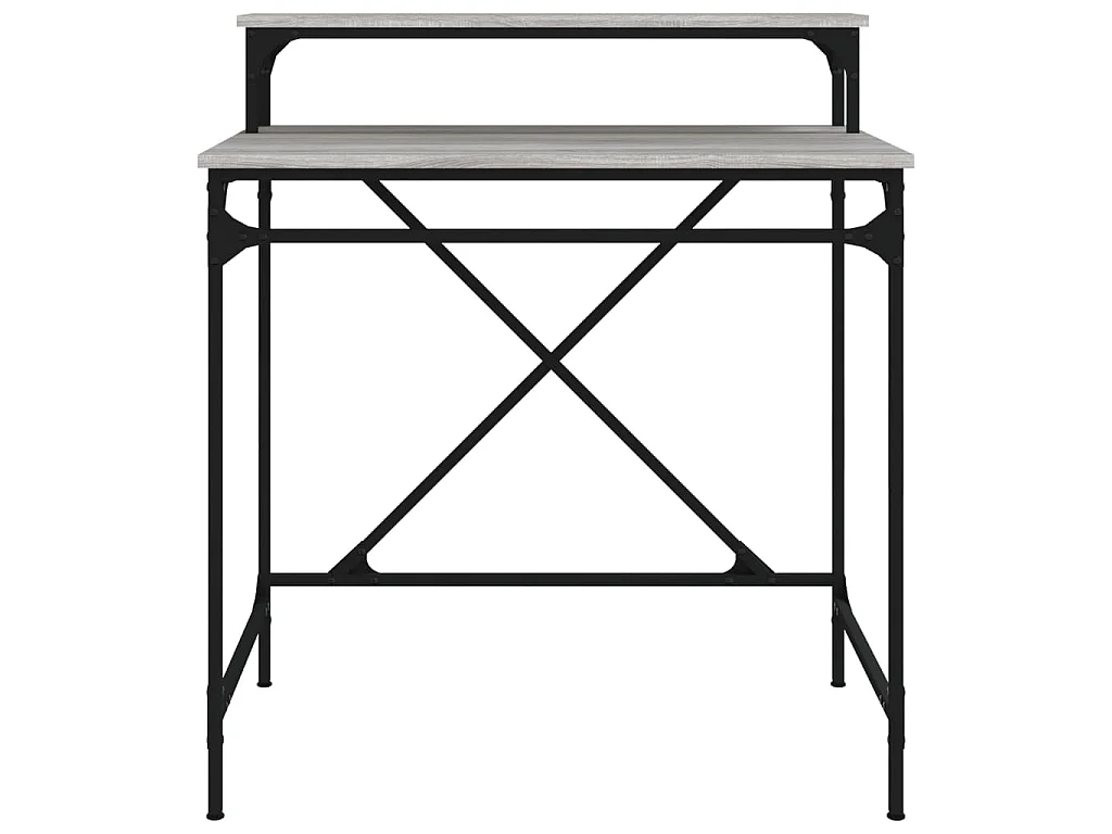 Bureau sonoma gris 80x50x90 cm bois d'ingénierie et fer