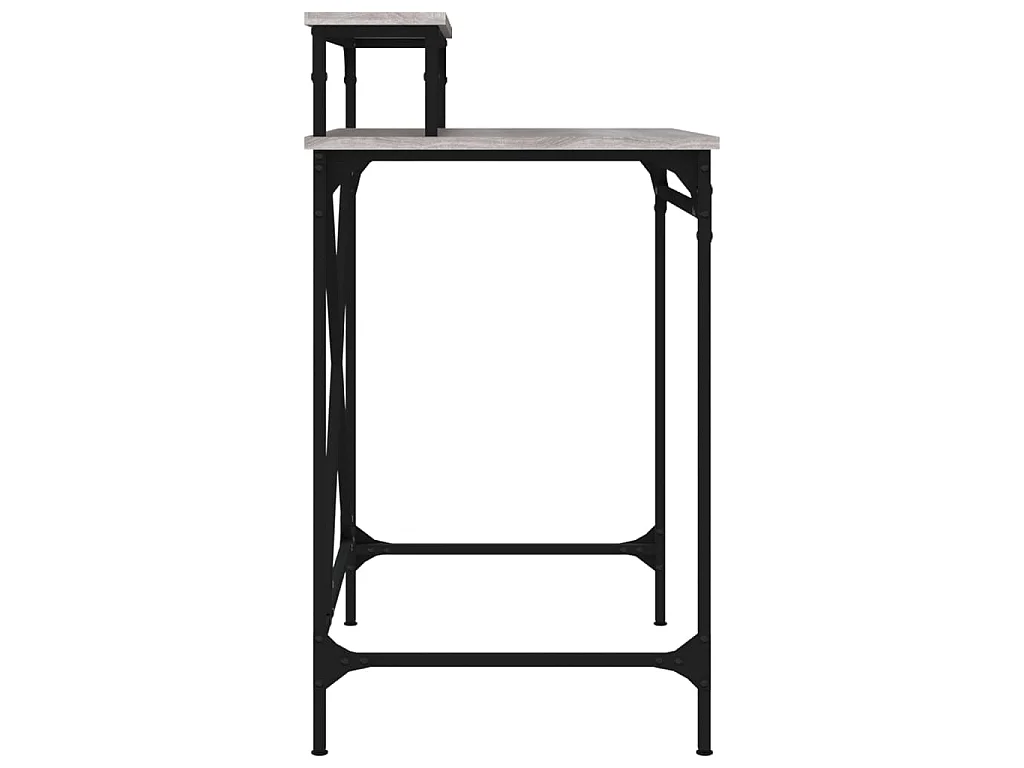 Bureau sonoma gris 80x50x90 cm bois d'ingénierie et fer