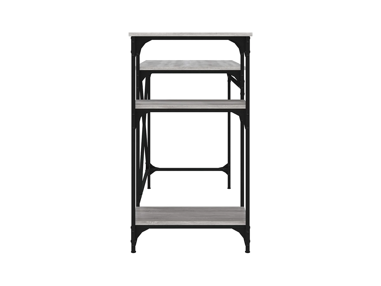 Schreibtisch mit Regal Grau Sonoma 105x50x90 cm Holzwerkstoff