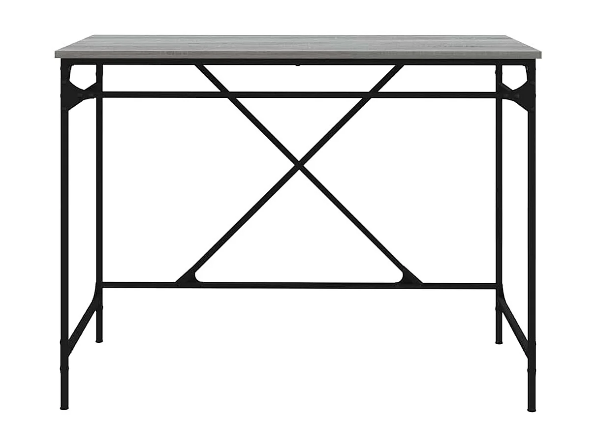 Schreibtisch Grau Sonoma 100x50x76 cm Holzwerkstoff und Eisen