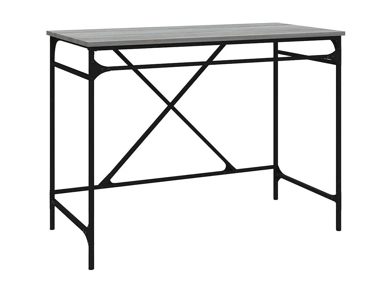 Bureau sonoma gris 100x50x75 cm bois d'ingénierie et fer