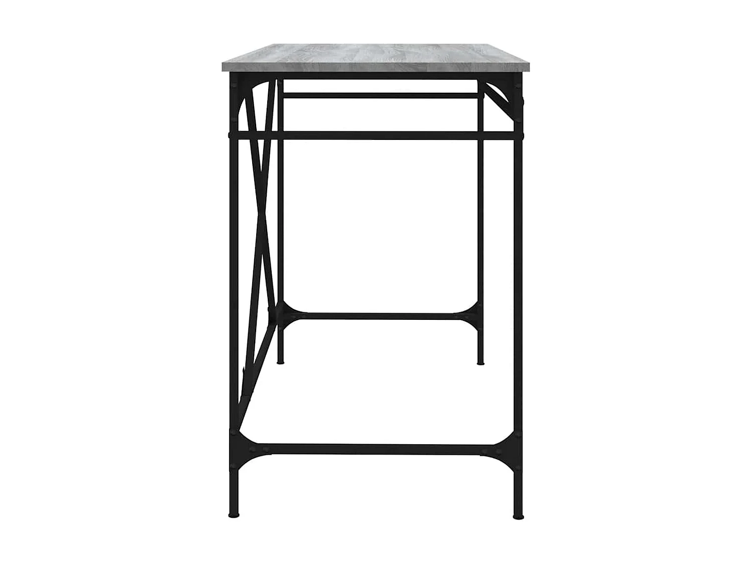Bureau sonoma gris 100x50x75 cm bois d'ingénierie et fer