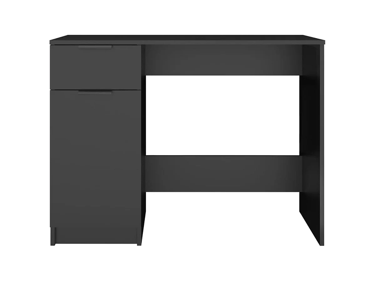 Bureau 100x50x75 cm bewerkt hout zwart