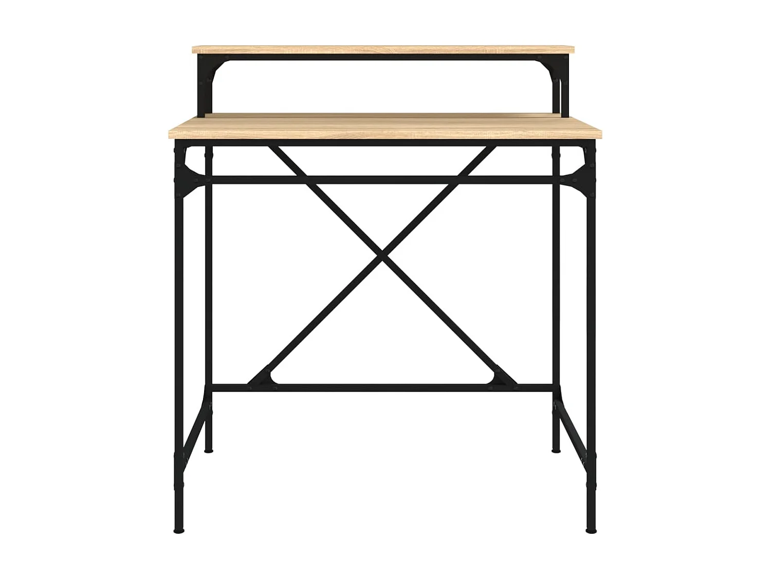Schreibtisch Sonoma-Eiche 80x50x90 cm Holzwerkstoff und Eisen