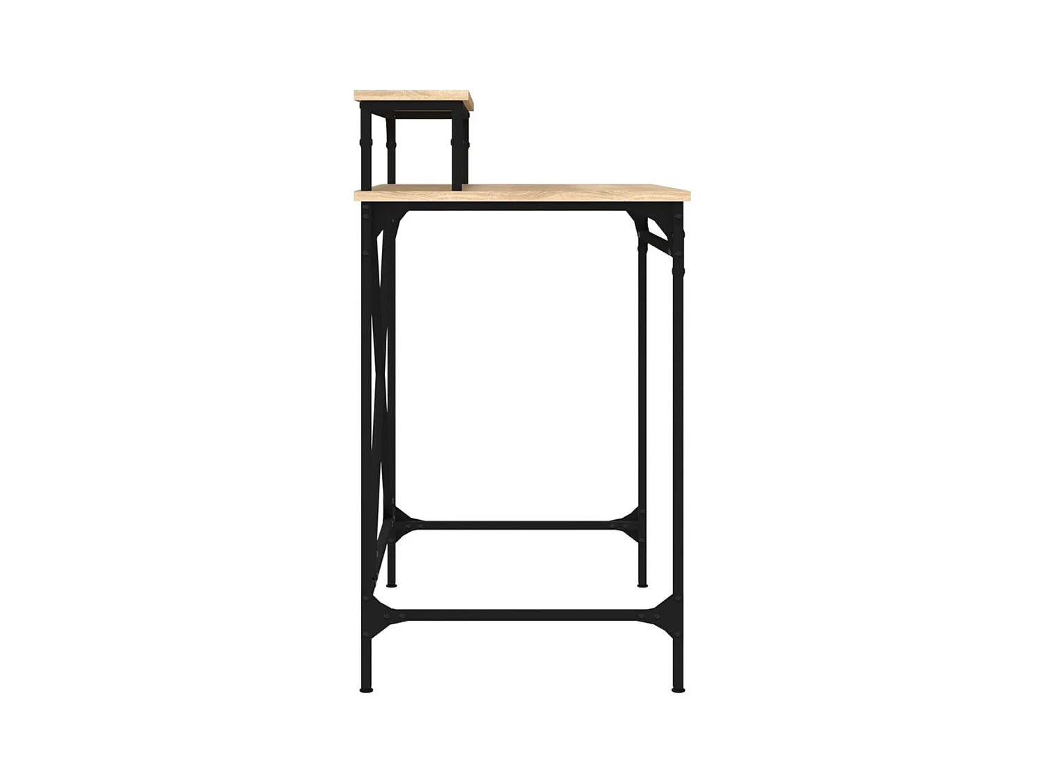 Bureau chêne sonoma 80x50x90 cm bois d'ingénierie et fer