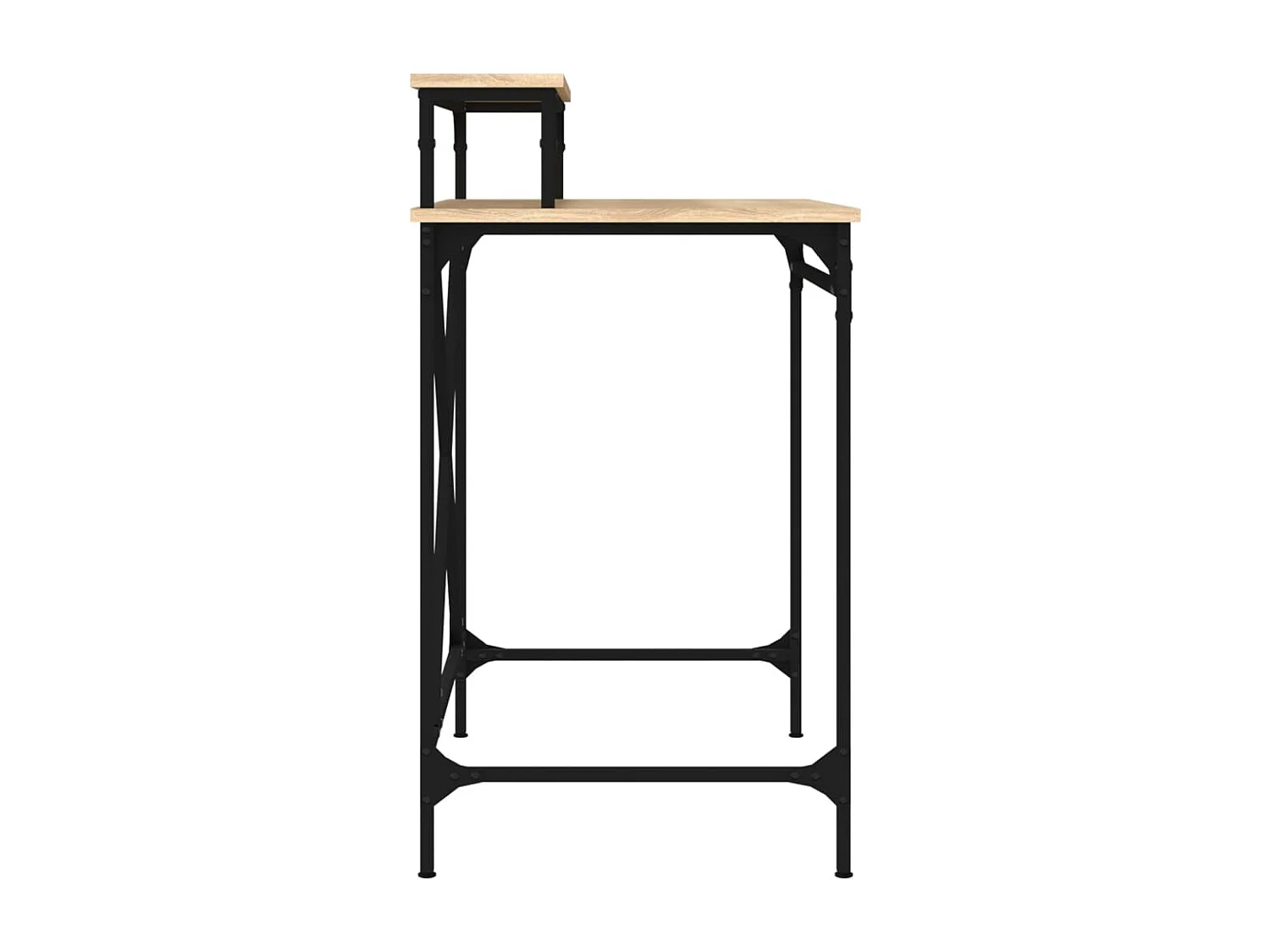 Bureau chêne sonoma 80x50x90 cm bois d'ingénierie et fer