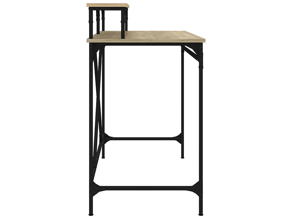 Schreibtisch Sonoma-Eiche 100x50x90 cm Holzwerkstoff und Eisen