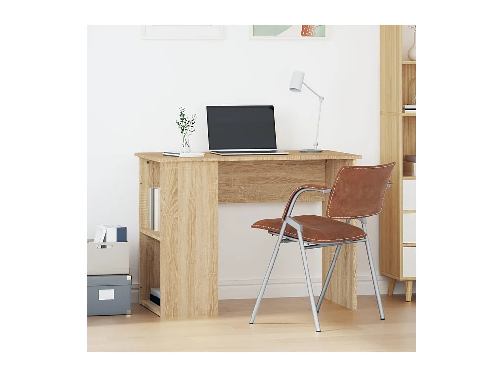 Bureau chêne sonoma 100x55x75 cm bois d'ingénierie