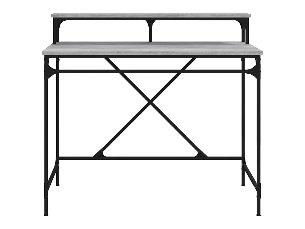 Bureau sonoma gris 100x50x90 cm bois d'ingénierie et fer