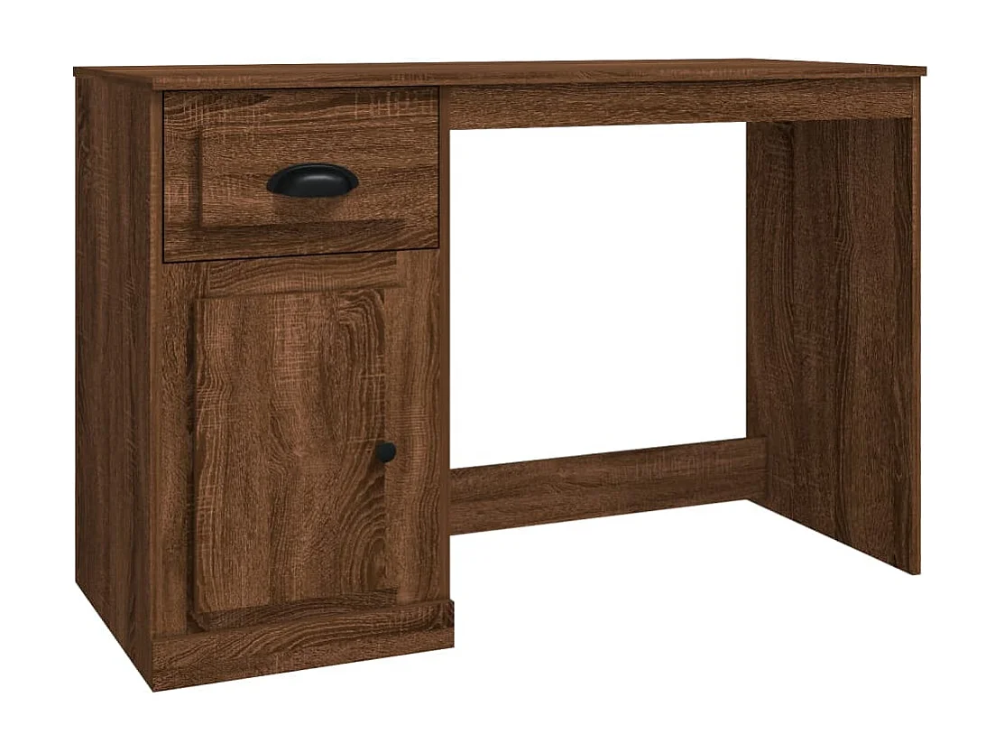 Bureau met lade 115x50x75 cm bewerkt hout bruin eikenkleur