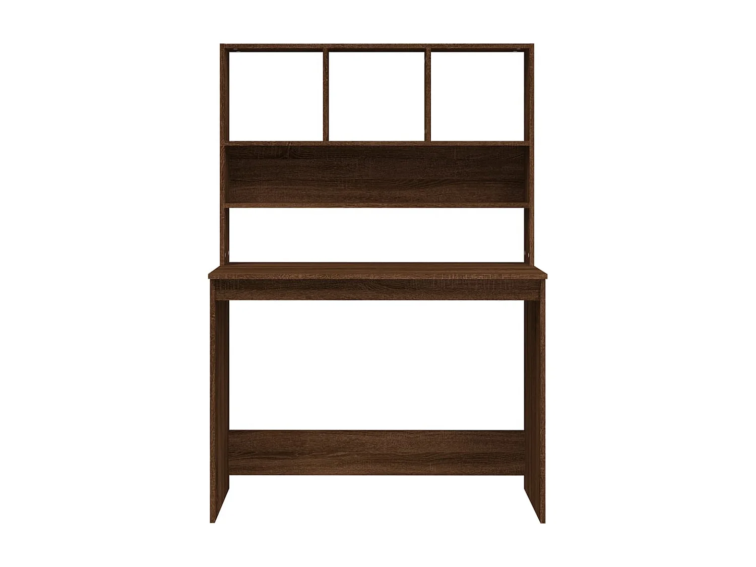 Bureau et étagères Chêne marron 102x45x148 cm Bois d'ingénierie