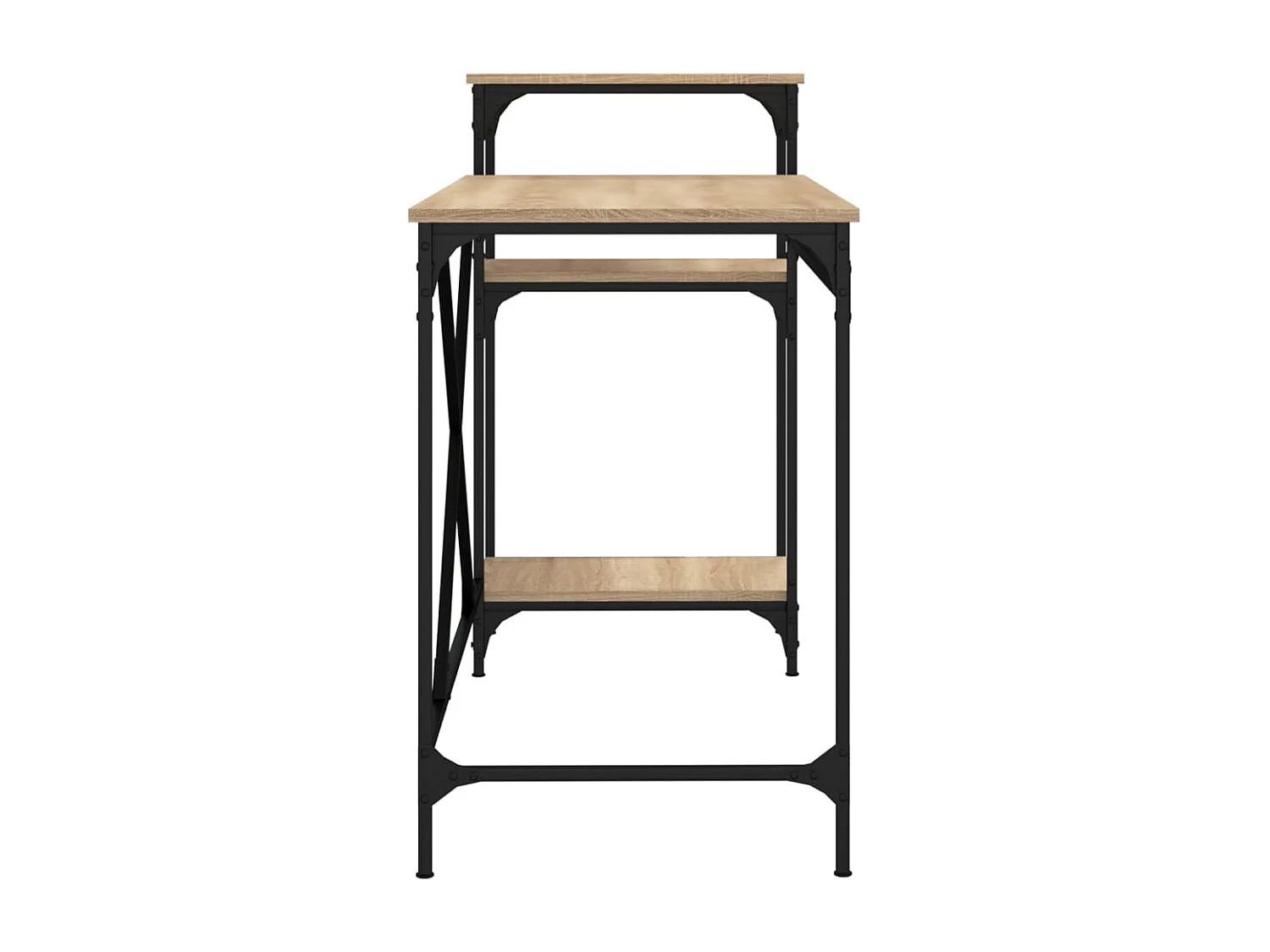 Bureau schappen 135x50x90 bewerkt hout en ijzer sonoma eiken