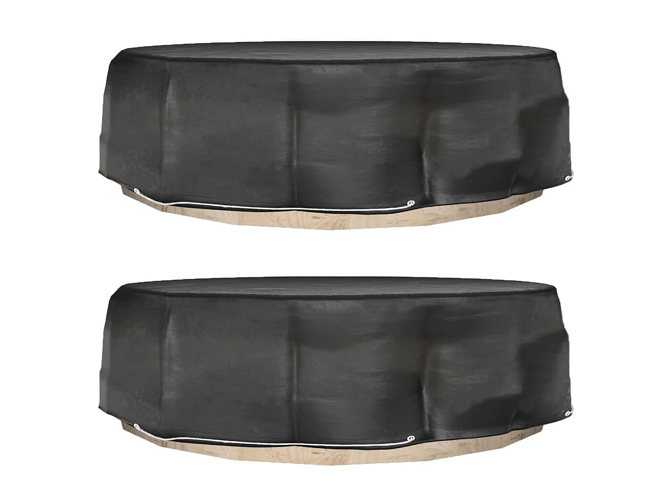 Coperture Divani Isola 2pz con 8 Occhielli Ø188x50 cm Rotonde