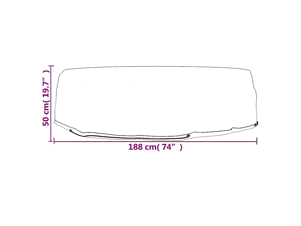 Housses pour salon îlot 2 pcs 8 œillets Ø188x50 cm rond