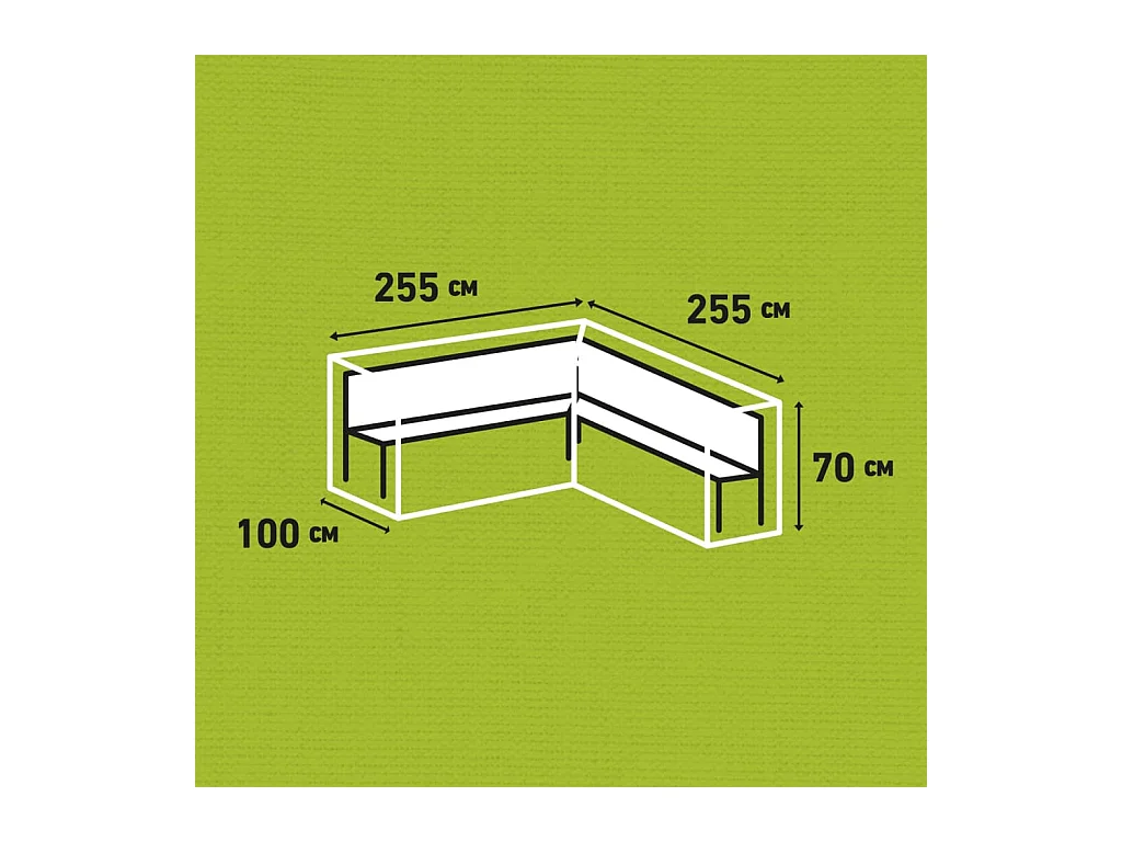 Garten-Lounge-Set-Abdeckung 255x255x70 cm Grau