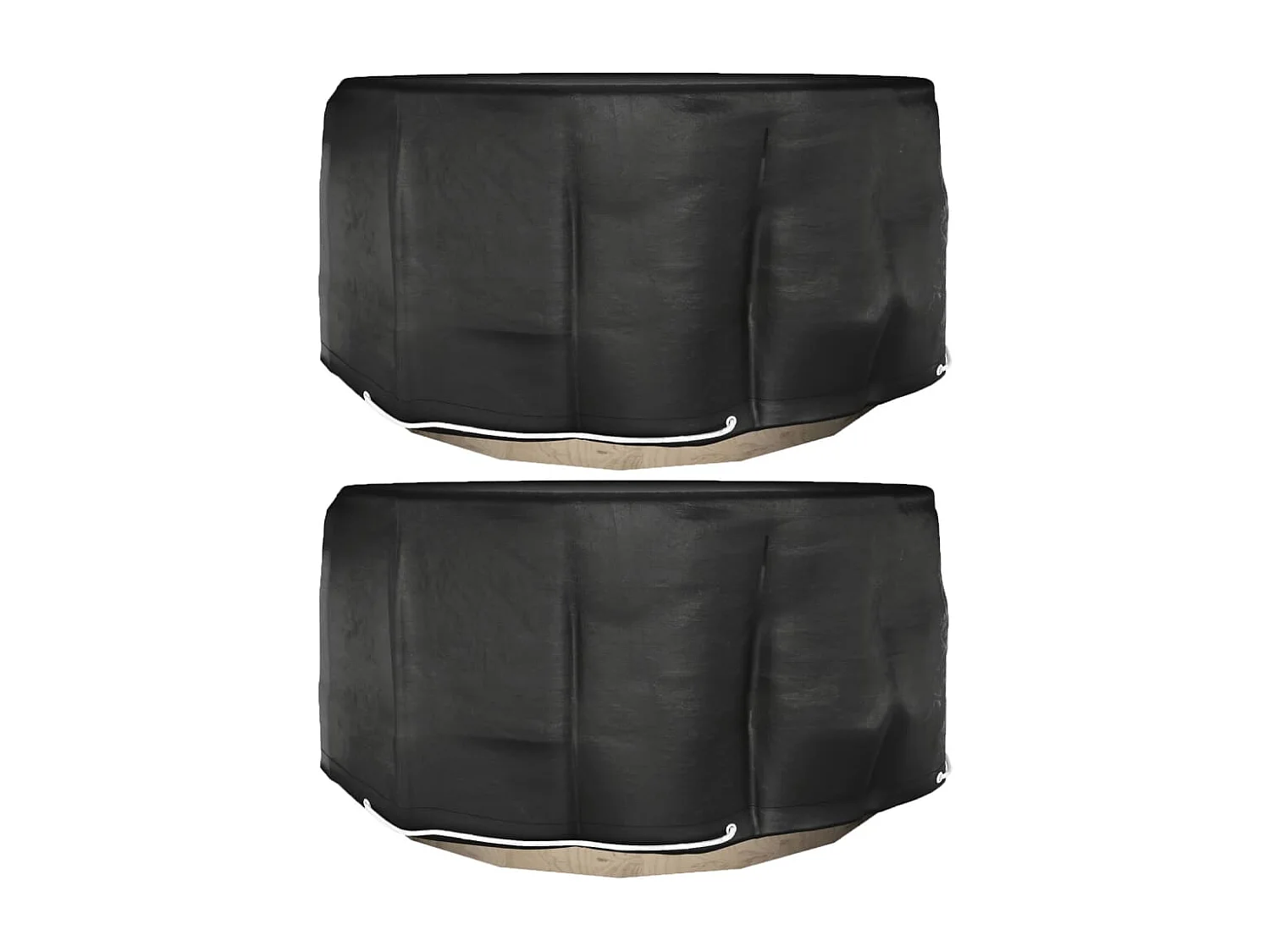 Fundas para muebles de jardín 2 uds 10 ojales redonda Ø230x90cm