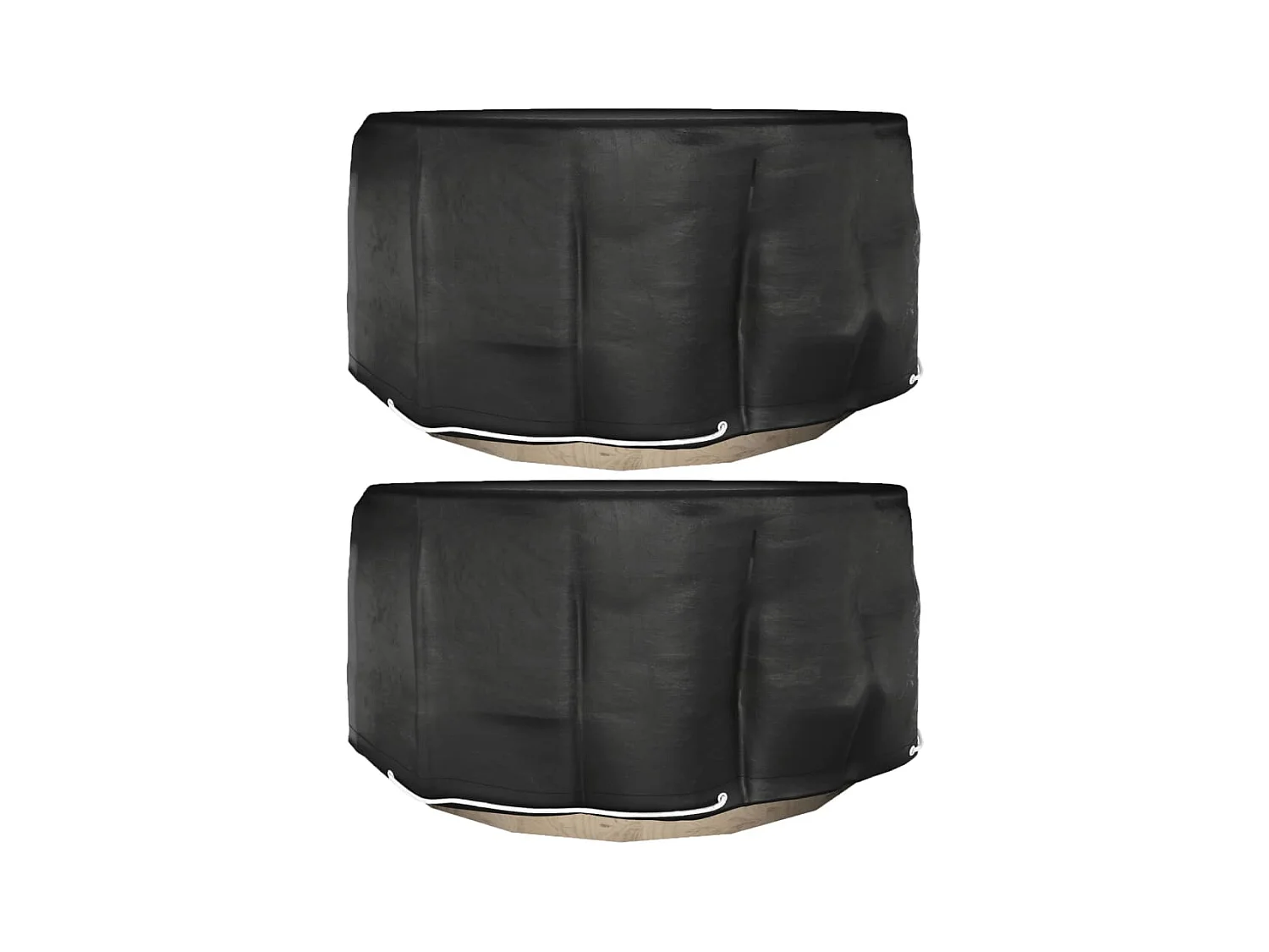 Housses pour meubles de jardin 2 pcs 10 œillets Ø230x90 cm rond