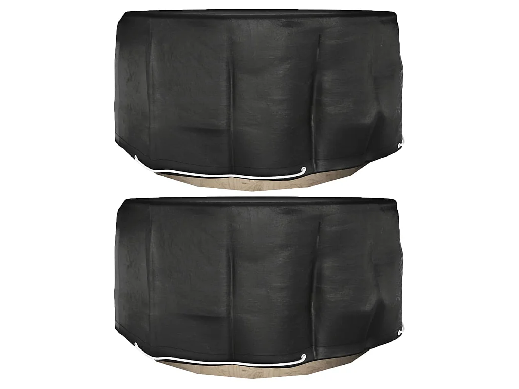 Housses pour meubles de jardin 2 pcs 10 œillets Ø230x90 cm rond
