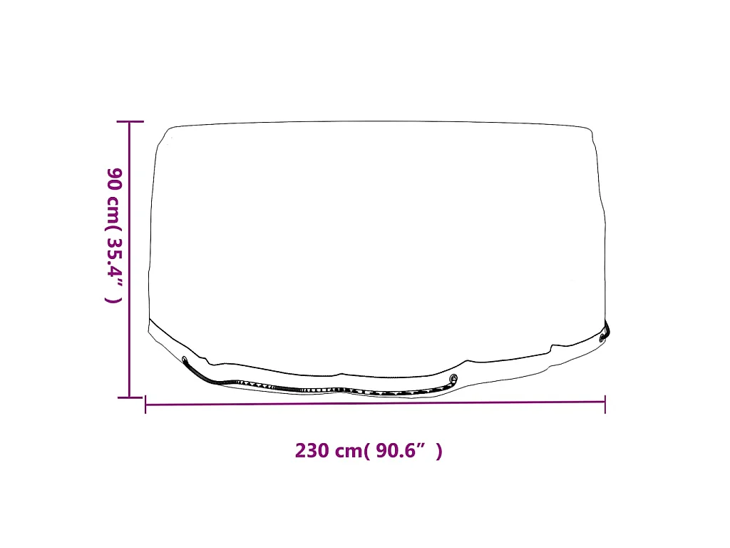 Housses pour meubles de jardin 2 pcs 10 œillets Ø230x90 cm rond
