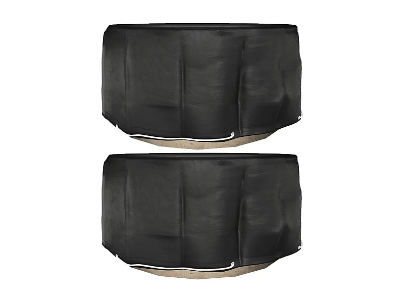 Gartenmöbel-Abdeckungen 2 Stk. 10 Ösen Ø230x90 cm Rund