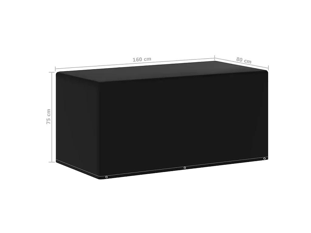 Tuinmeubelhoes met 6 oogjes 160x80x75 cm
