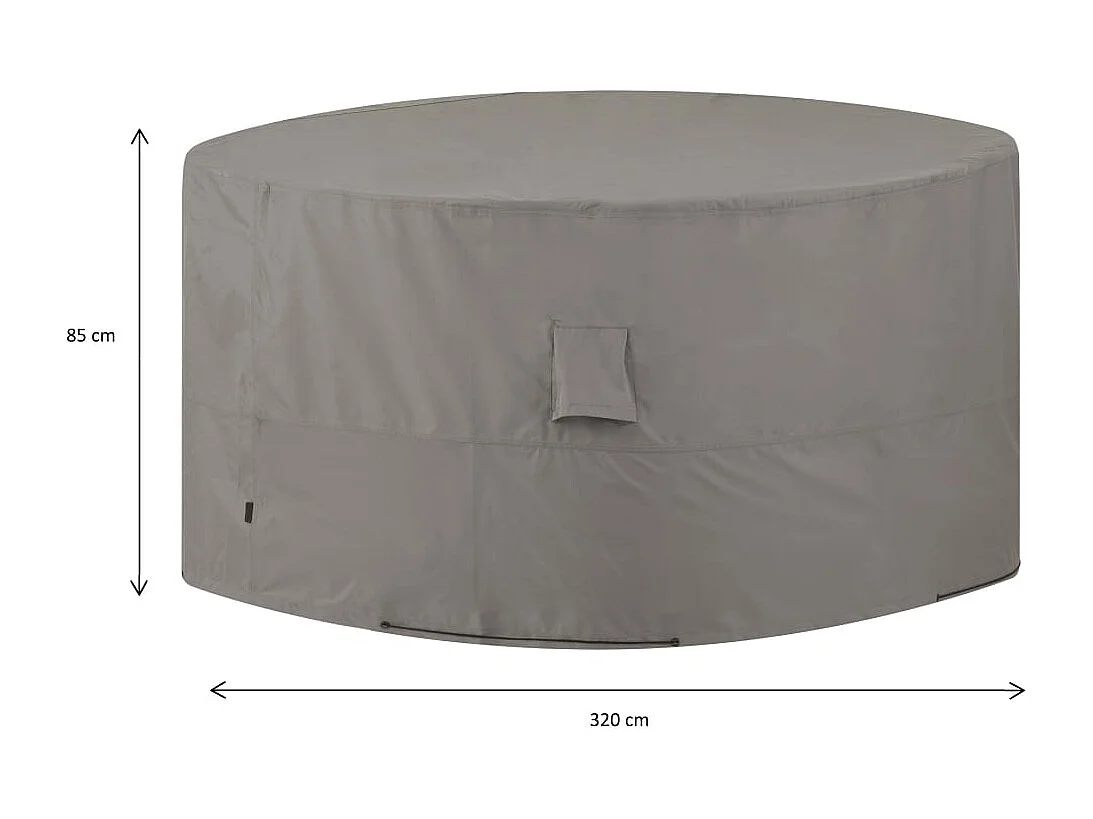 Gartenmöbel-Abdeckung Rund 320 cm Grau