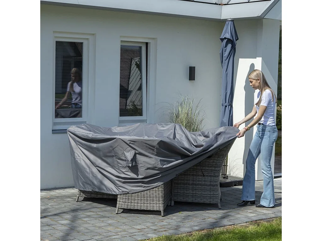 Gartenmöbel-Abdeckung Rund 320 cm Grau
