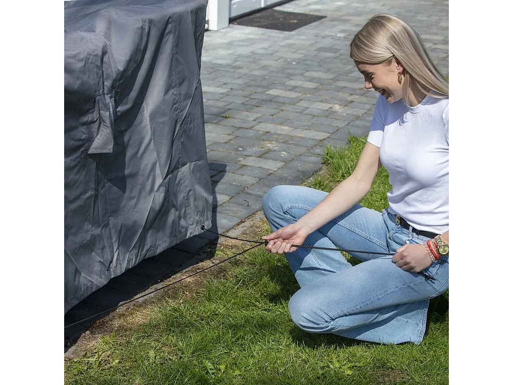 Gartenmöbel-Abdeckung Rund 320 cm Grau