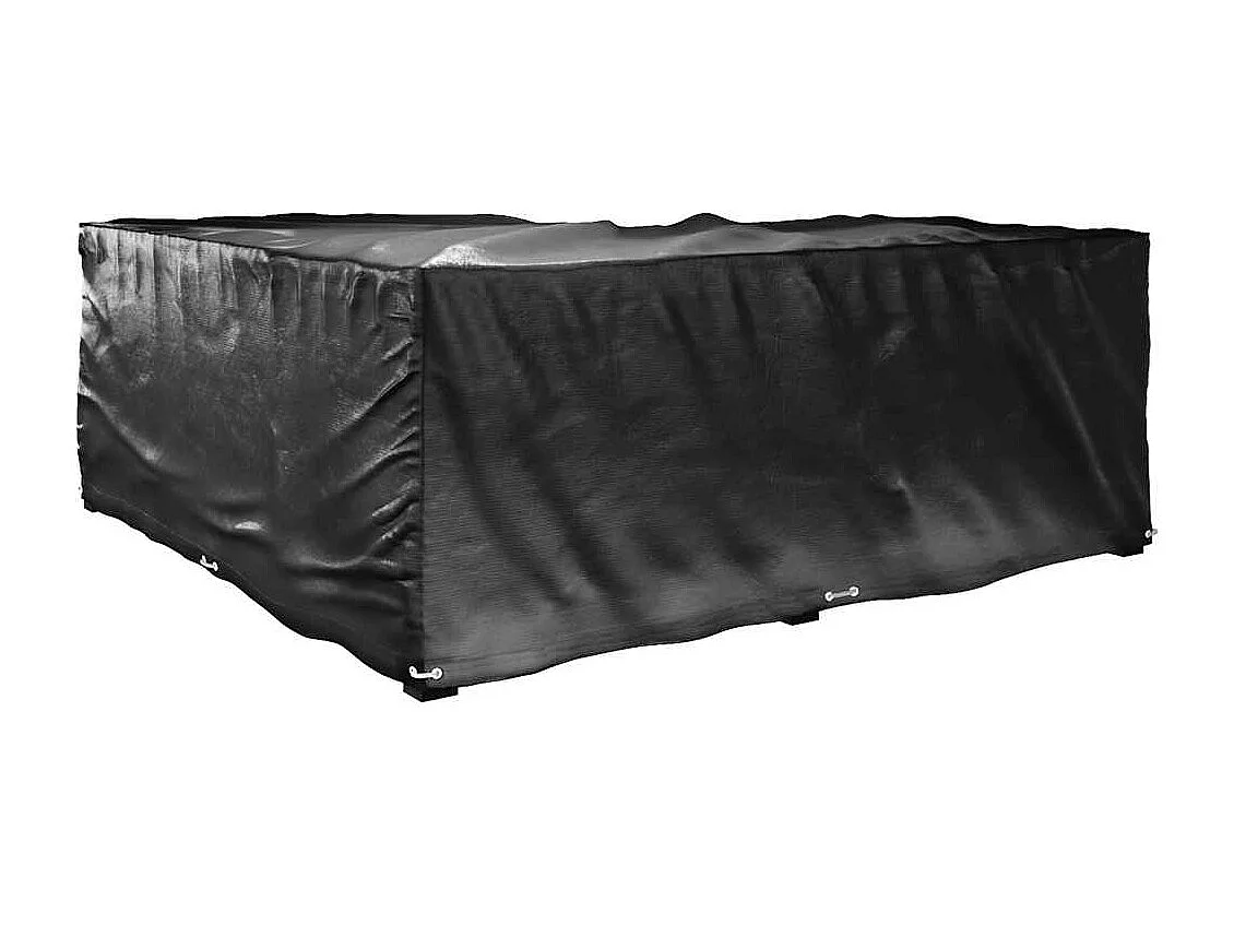 Gartenmöbel-Abdeckungen in L-Form 2 Stk. 16 Ösen 215x215x70 cm
